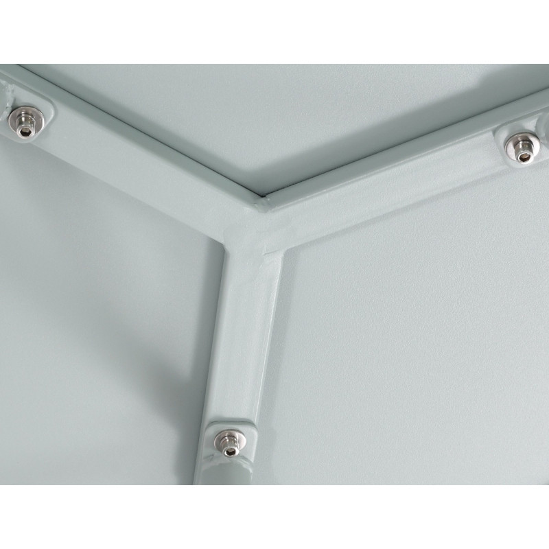 Table basse de jardin Ronde 60 cm Polypropylène Métal Turquoise Noyra - 4