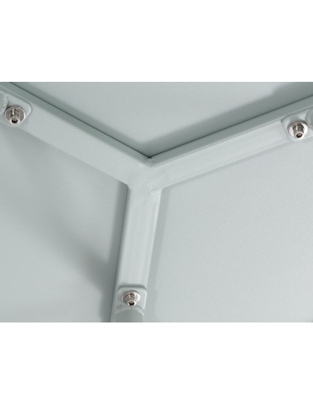 Table basse de jardin Ronde 60 cm Polypropylène Métal Turquoise Noyra - 4