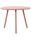 Table basse de jardin Ronde 60 cm Polypropylène Métal Rose Noyra
