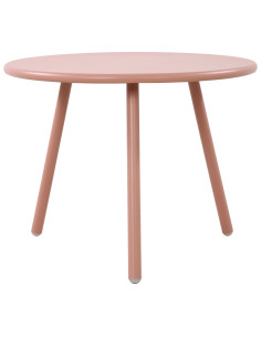 Table basse de jardin Ronde 60 cm Polypropylène Métal Rose Noyra - 1