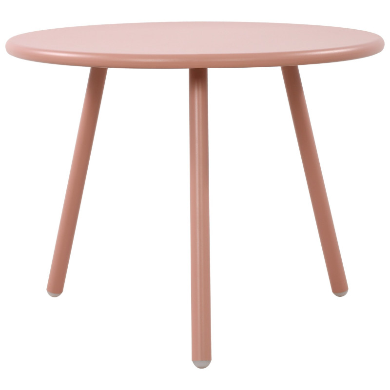 Table basse de jardin Ronde 60 cm Polypropylène Métal Rose Noyra  - 1
