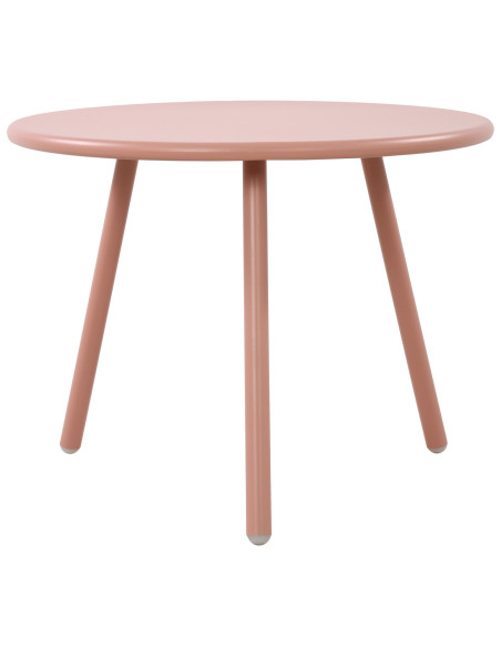 Table basse de jardin Ronde 60 cm Polypropylène Métal Rose Noyra  - 1