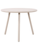 Table basse de jardin Ronde 60 cm Polypropylène Métal Gris clair Noyra