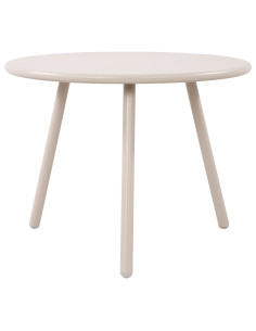 Table basse de jardin Ronde 60 cm Polypropylène Métal Gris clair Noyra - 1