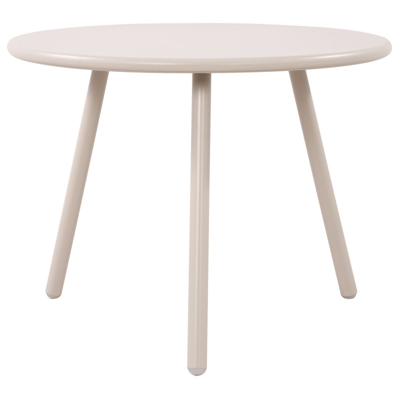 Table basse de jardin Ronde 60 cm Polypropylène Métal Gris clair Noyra - 1
