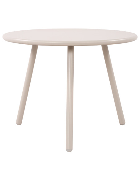 Table basse de jardin Ronde 60 cm Polypropylène Métal Gris clair Noyra - 1