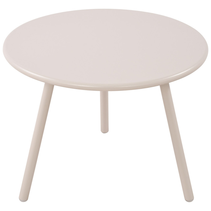 Table basse de jardin Ronde 60 cm Polypropylène Métal Gris clair Noyra - 2