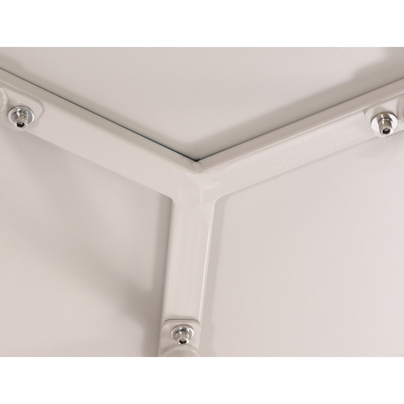 Table basse de jardin Ronde 60 cm Polypropylène Métal Gris clair Noyra - 4