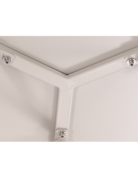 Table basse de jardin Ronde 60 cm Polypropylène Métal Gris clair Noyra - 4