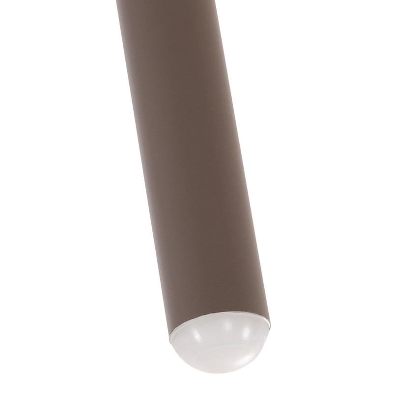 Table basse de jardin Ronde 60 cm Polypropylène Métal Taupe Noyra - 5