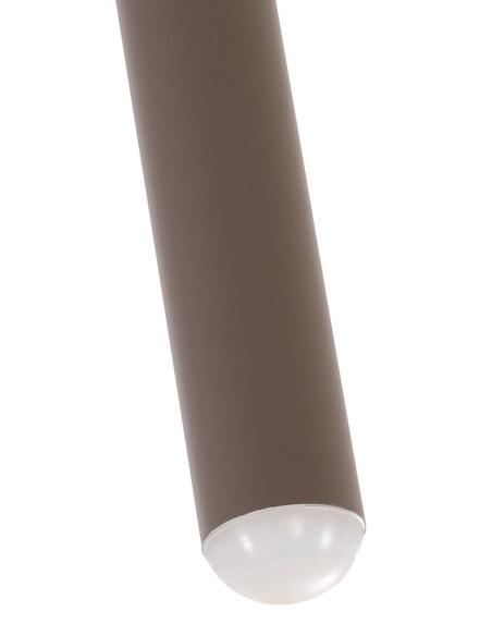 Table basse de jardin Ronde 60 cm Polypropylène Métal Taupe Noyra - 5