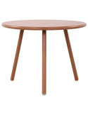 Table basse de jardin ronde terracotta en polypropylène recyclé et métal D60 x H45 cm Noyra