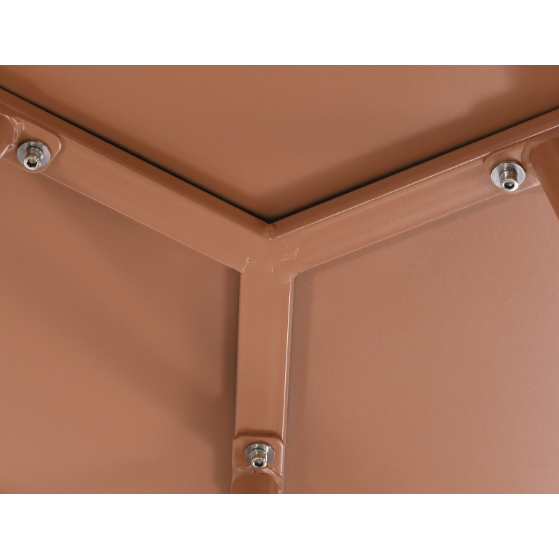 Table basse de jardin Ronde 60 cm Polypropylène Métal Terracotta Noyra - 4