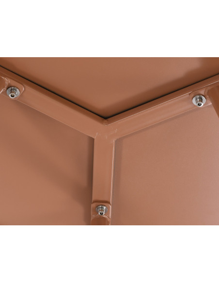 Table basse de jardin Ronde 60 cm Polypropylène Métal Terracotta Noyra - 4