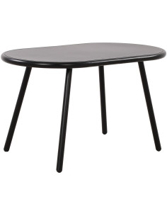 Table basse de jardin Ovale Polypropylène Métal Noir Zilor - 1