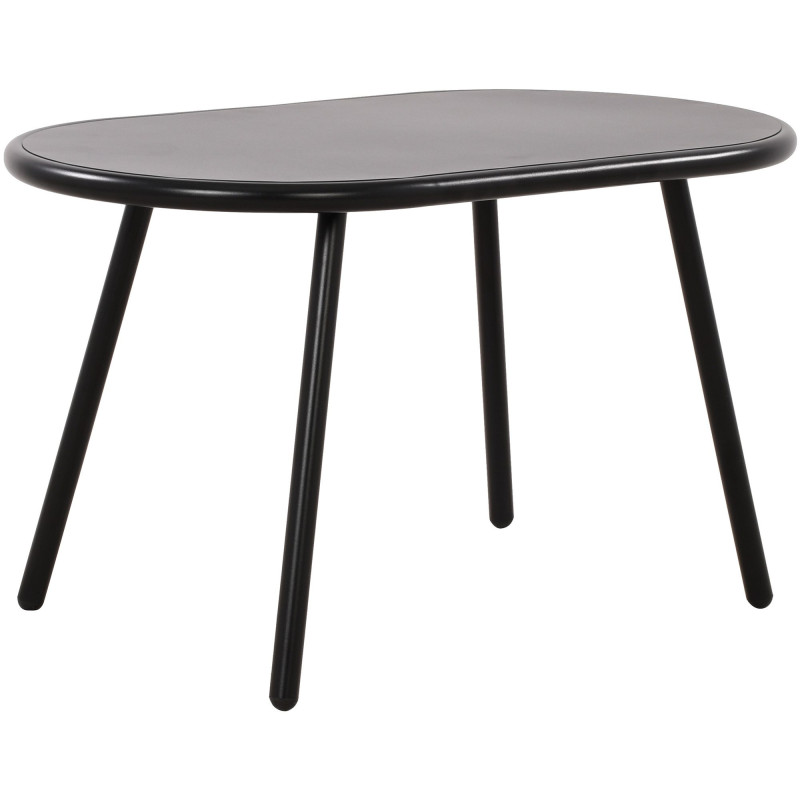 Table basse de jardin Ovale Polypropylène Métal Noir Zilor - 1