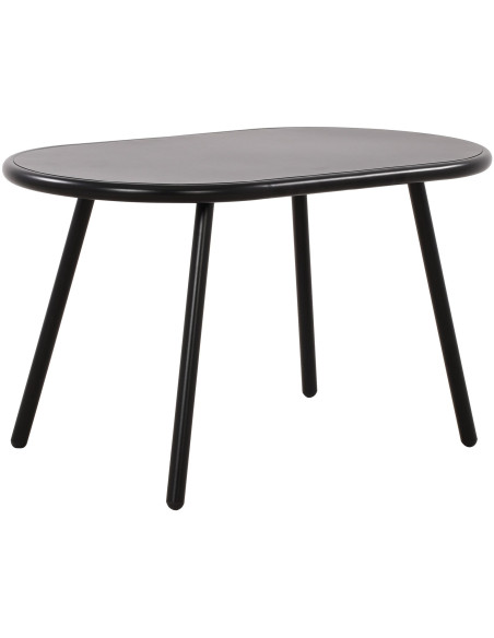 Table basse de jardin Ovale Polypropylène Métal Noir Zilor - 1