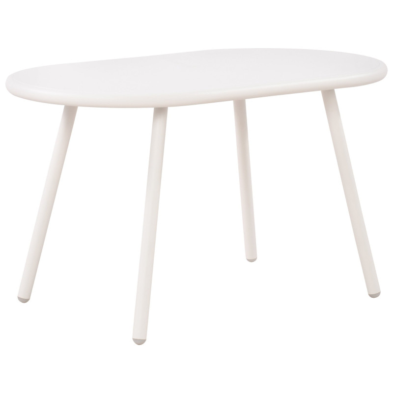 Table basse de jardin Ovale Polypropylène Métal Blanc Zilor - 1