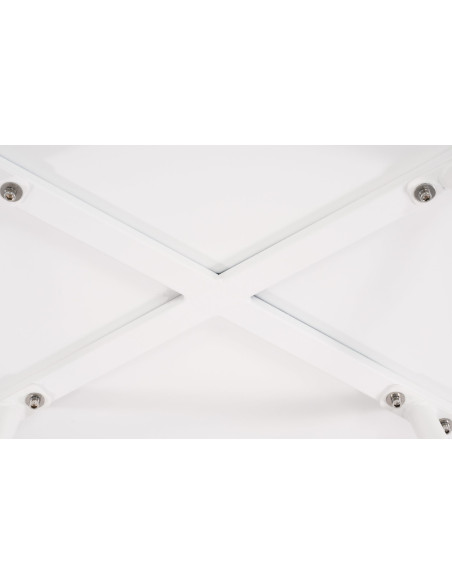 Table basse de jardin Ovale Polypropylène Métal Blanc Zilor - 4