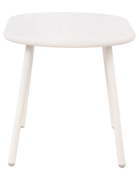 Table basse de jardin Ovale Polypropylène Métal Blanc Zilor - 5