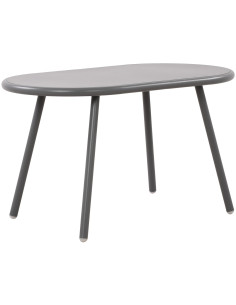 Table basse de jardin Ovale Polypropylène Métal Gris foncé Zilor - 1