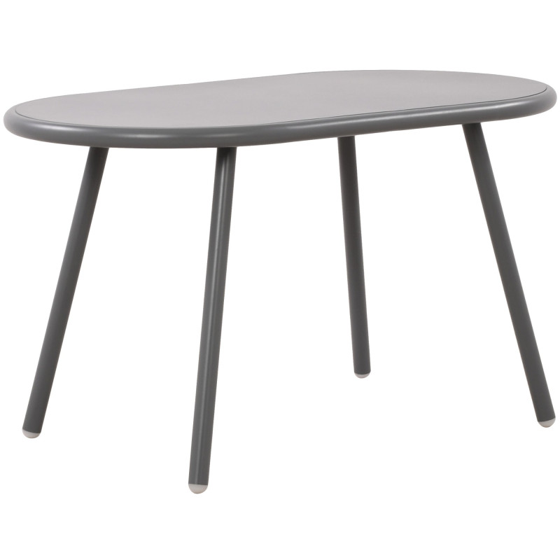 Table basse de jardin Ovale Polypropylène Métal Gris foncé Zilor - 1