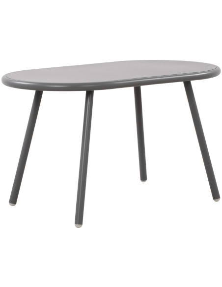 Table basse de jardin Ovale Polypropylène Métal Gris foncé Zilor - 1