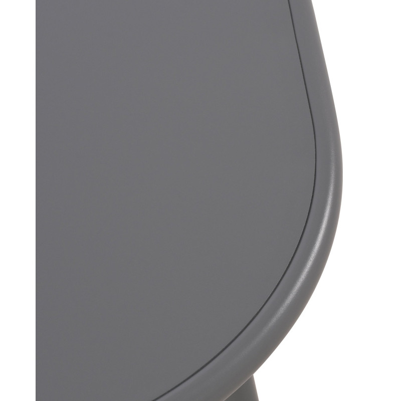 Table basse de jardin Ovale Polypropylène Métal Gris foncé Zilor - 2