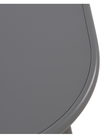 Table basse de jardin Ovale Polypropylène Métal Gris foncé Zilor - 2