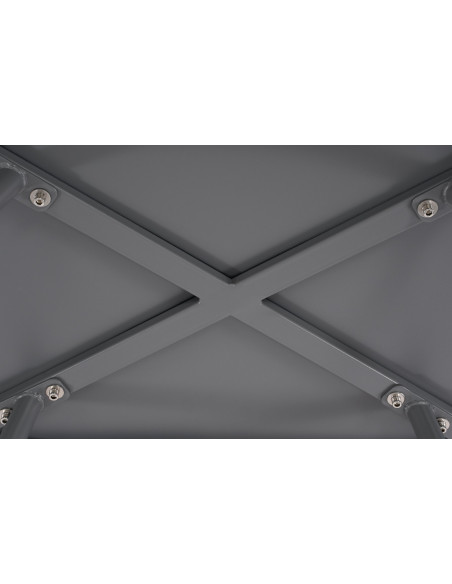 Table basse de jardin Ovale Polypropylène Métal Gris foncé Zilor - 4