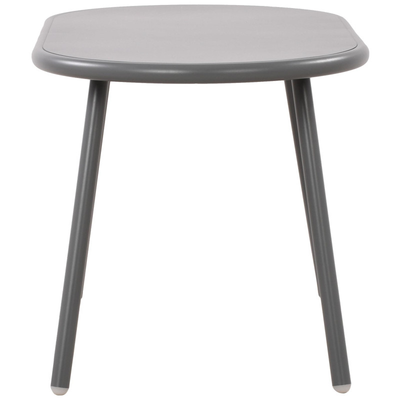 Table basse de jardin Ovale Polypropylène Métal Gris foncé Zilor - 5