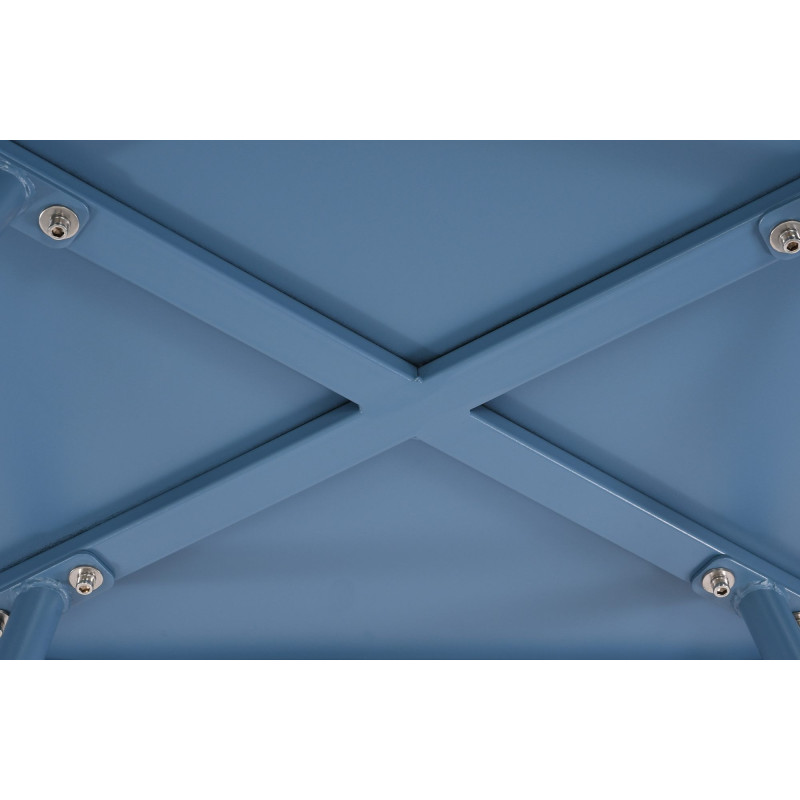 Table basse de jardin Ovale Polypropylène Métal Bleu Zilor - 4