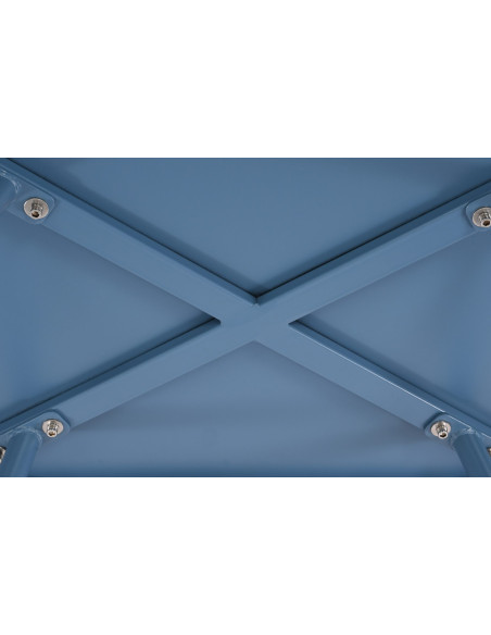 Table basse de jardin Ovale Polypropylène Métal Bleu Zilor - 4