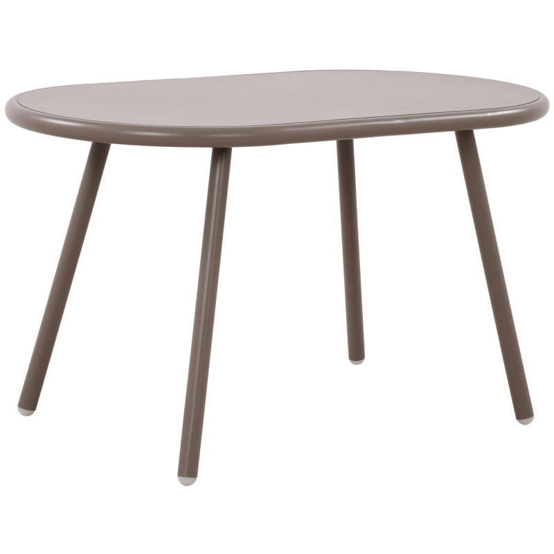 Table basse de jardin Ovale Polypropylène Métal Taupe Zilor - 1