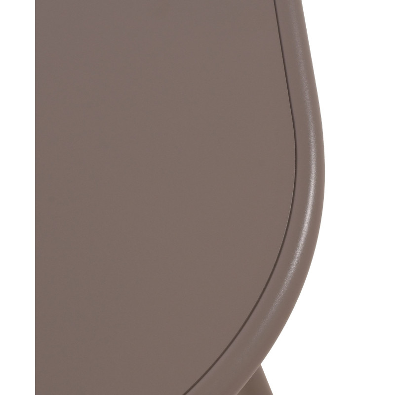 Table basse de jardin Ovale Polypropylène Métal Taupe Zilor - 2