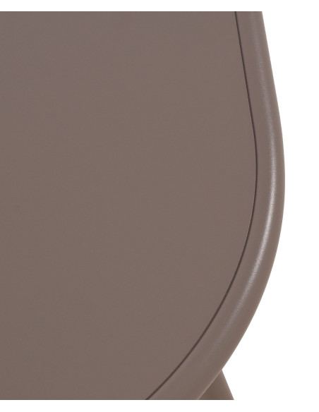 Table basse de jardin Ovale Polypropylène Métal Taupe Zilor - 2