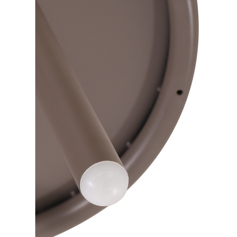Table basse de jardin Ovale Polypropylène Métal Taupe Zilor - 3