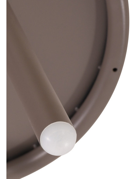 Table basse de jardin Ovale Polypropylène Métal Taupe Zilor - 3