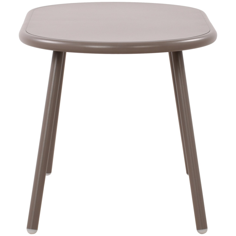 Table basse de jardin Ovale Polypropylène Métal Taupe Zilor - 5