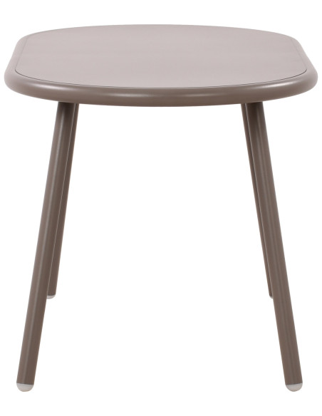 Table basse de jardin Ovale Polypropylène Métal Taupe Zilor - 5