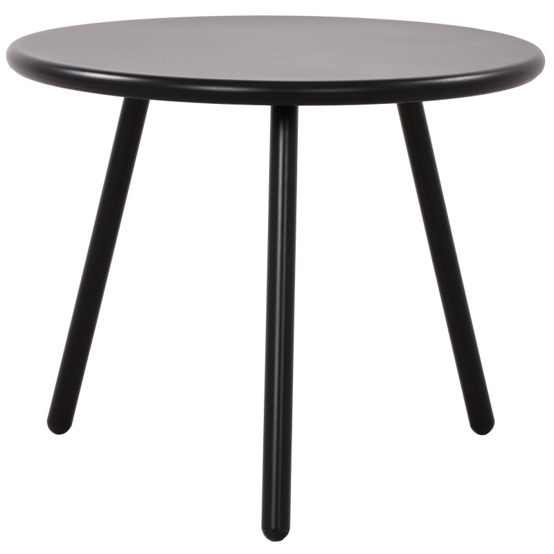 Table basse de jardin Ronde 50 cm Polypropylène Métal Noir Xinor - 1
