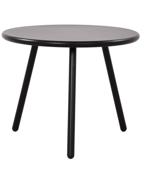 Table basse de jardin Ronde 50 cm Polypropylène Métal Noir Xinor - 1