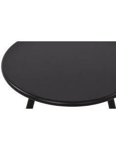 Table basse de jardin Ronde 50 cm Polypropylène Métal Noir Xinor - 1 2