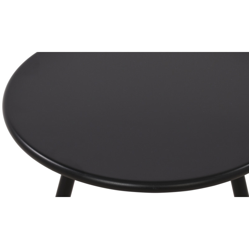 Table basse de jardin Ronde 50 cm Polypropylène Métal Noir Xinor - 2