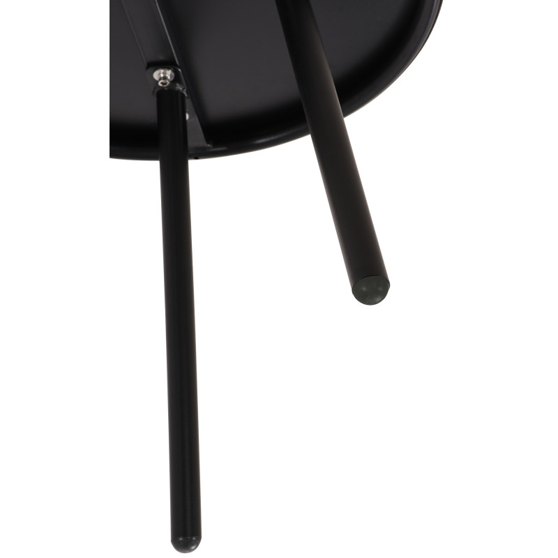 Table basse de jardin Ronde 50 cm Polypropylène Métal Noir Xinor - 4