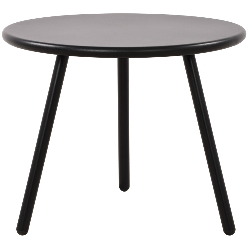 Table basse de jardin Ronde 50 cm Polypropylène Métal Noir Xinor - 5
