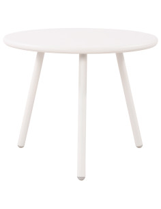 Table basse de jardin Ronde 50 cm Polypropylène Métal Blanc Xinor - 1
