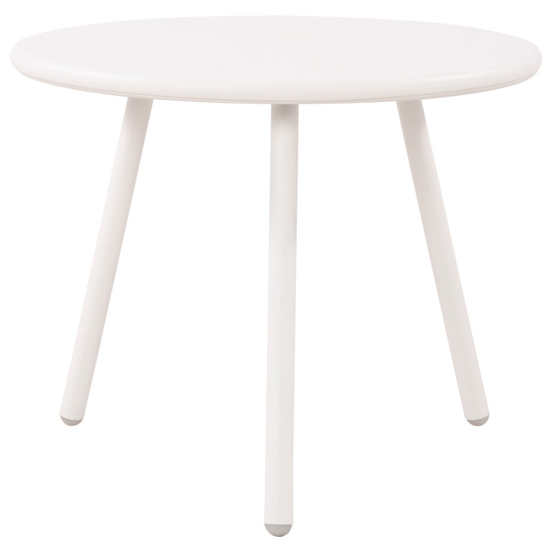 Table basse de jardin Ronde 50 cm Polypropylène Métal Blanc Xinor - 1