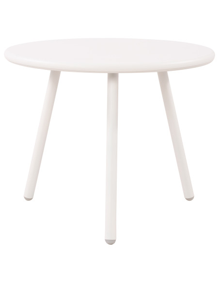 Table basse de jardin Ronde 50 cm Polypropylène Métal Blanc Xinor - 1