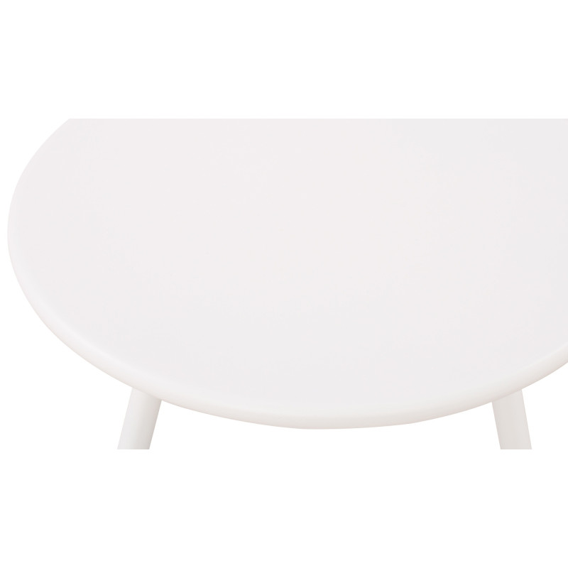 Table basse de jardin Ronde 50 cm Polypropylène Métal Blanc Xinor - 2